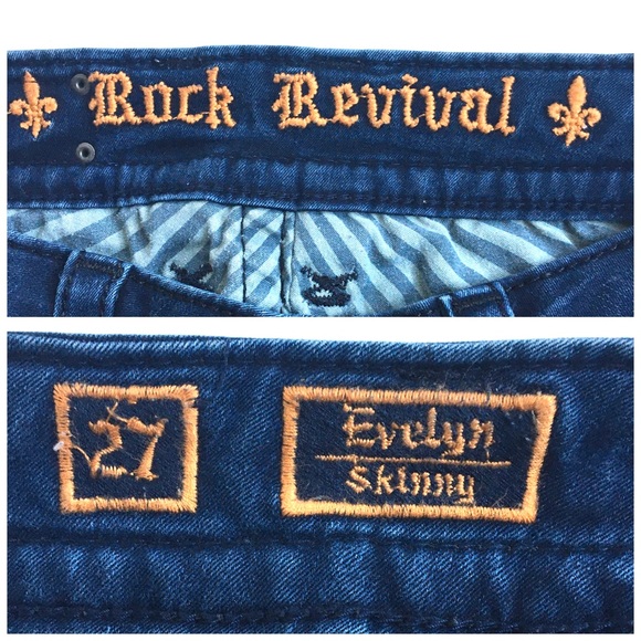 Rock Revival Evelyn Flap Pockets Skinny Jeans Size 27 - Picture 14 of 17